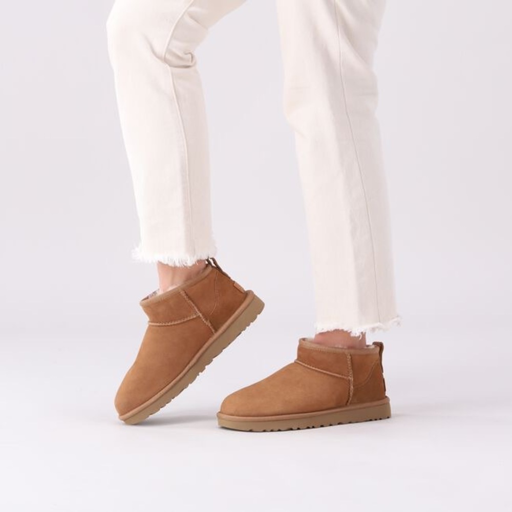 UGG Classic ultra mini boots wool boot +1.5 is womens size chestnut K/1130750K - Picture 1 of 16